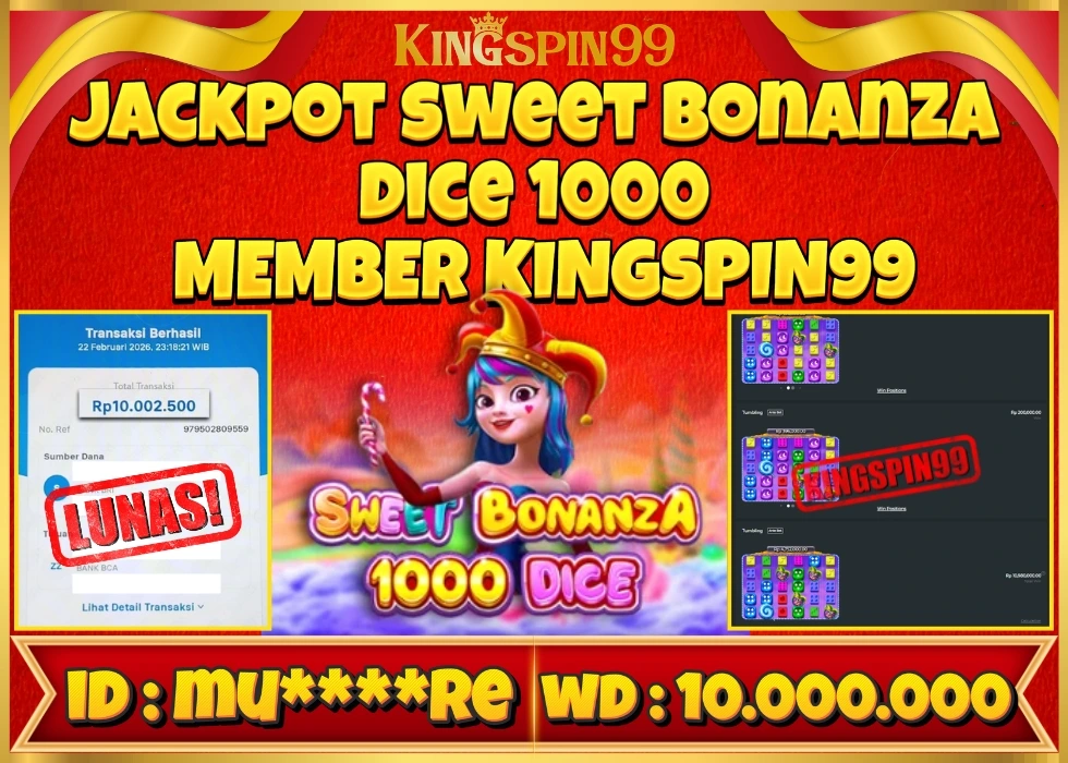 KINGSPIN99 JACKPOT SWEET BONANZA DICE 1000 ! Rp 10.000.000 - LUNAS!!!
