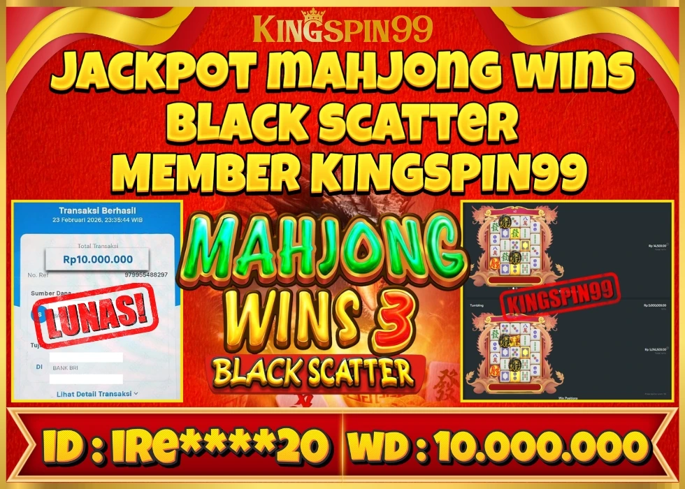 KINGSPIN99 JACKPOT MAHJONG WINS ! Rp 10.000.000 - LUNAS!!!