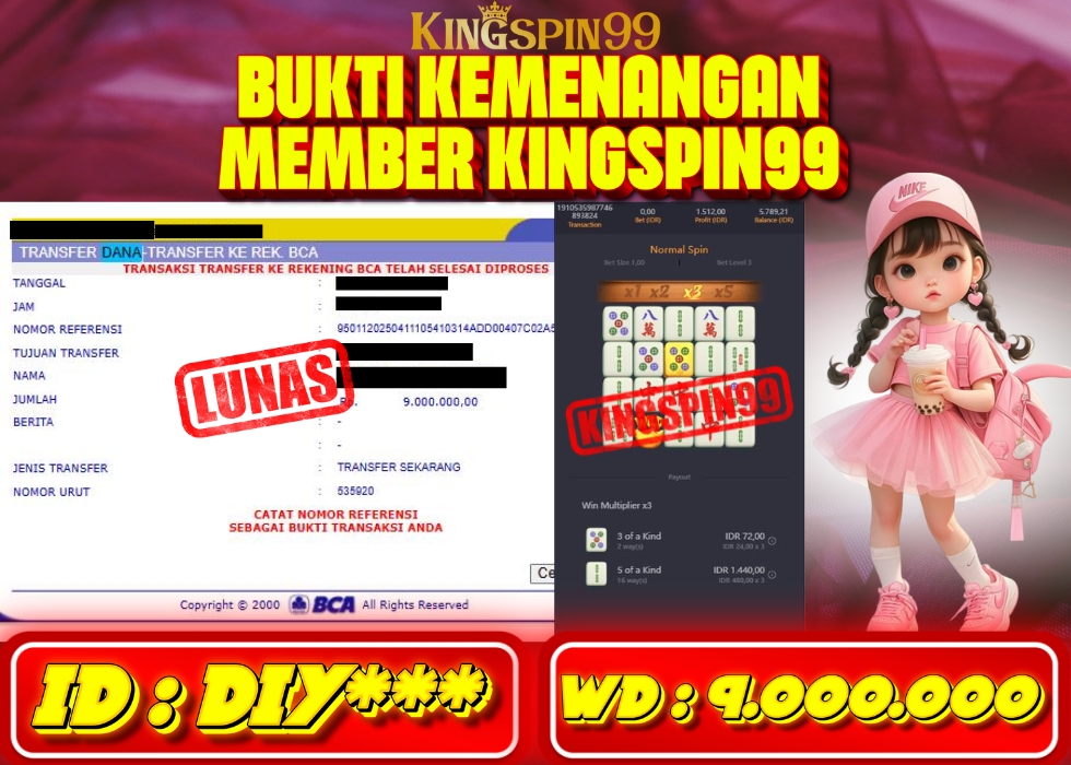 KINGSPIN99 JACKPOT  Rp 9.000.000 - LUNAS!!!