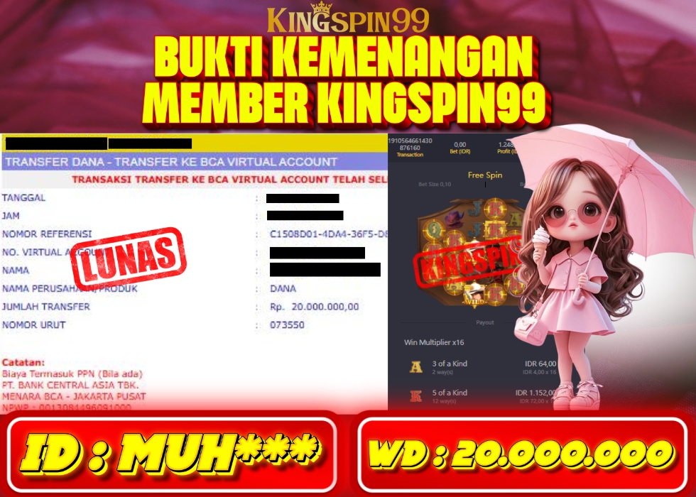 KINGSPIN99 JACKPOT  Rp 20.000.000 - LUNAS!!!