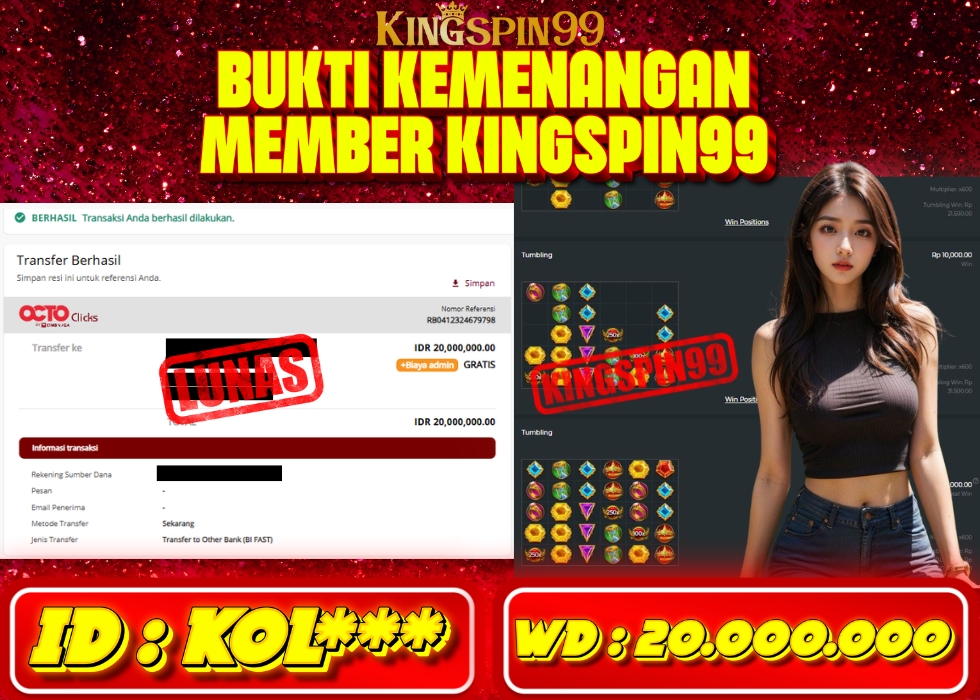 KINGSPIN99 JACKPOT  Rp 20.000.000 - LUNAS!!!
