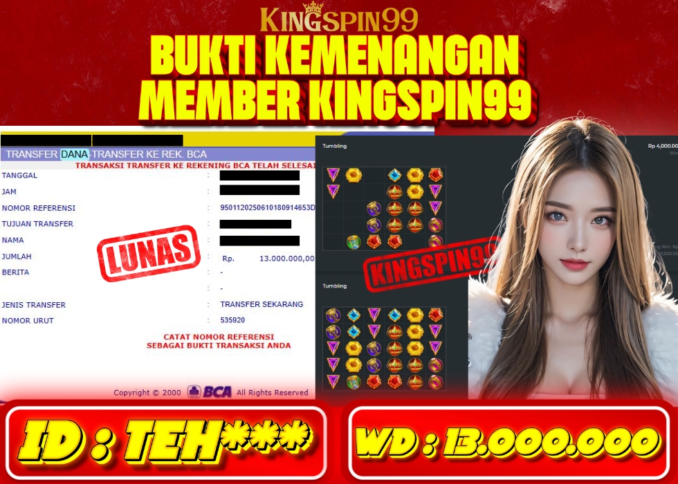KINGSPIN99 JACKPOT  Rp 13.000.000 - LUNAS!!!