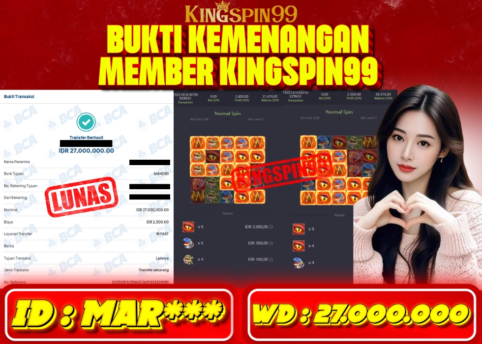 KINGSPIN99 JACKPOT  Rp 27.000.000 - LUNAS!!!