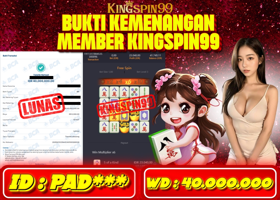 KINGSPIN99 JACKPOT  Rp 40.000.000 - LUNAS!!!
