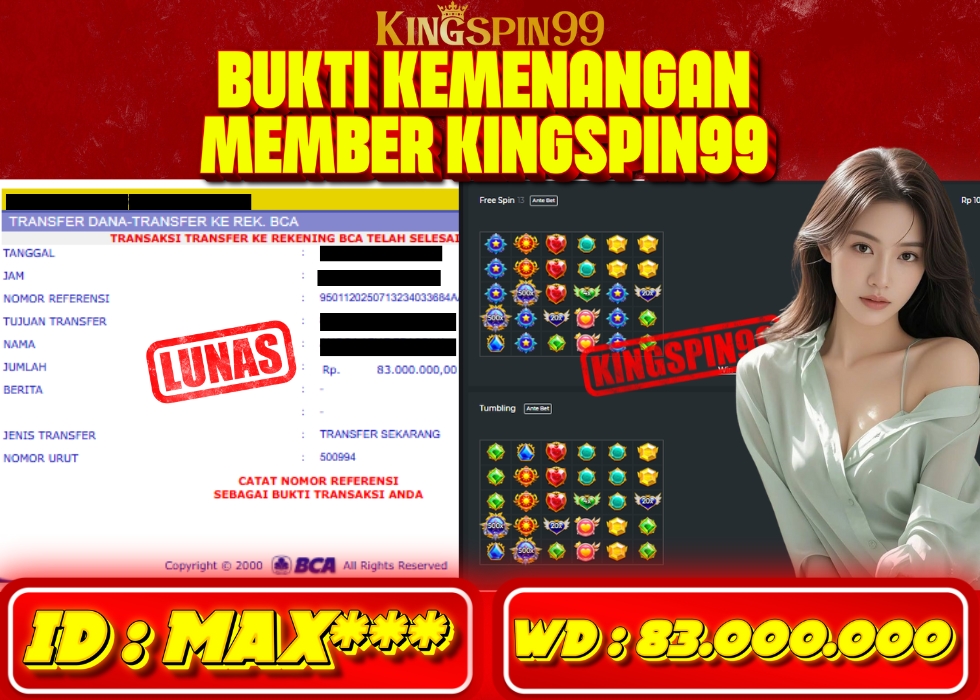 KINGSPIN99 JACKPOT  Rp 83.000.000 - LUNAS!!!