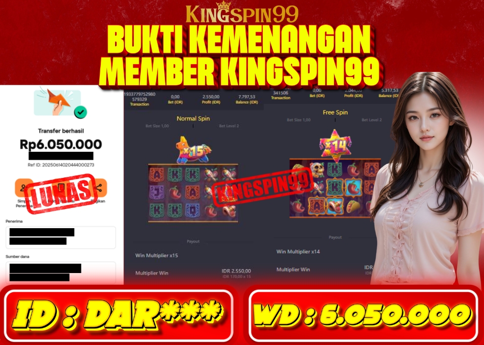 KINGSPIN99 JACKPOT  Rp 6.050.000 - LUNAS!!!