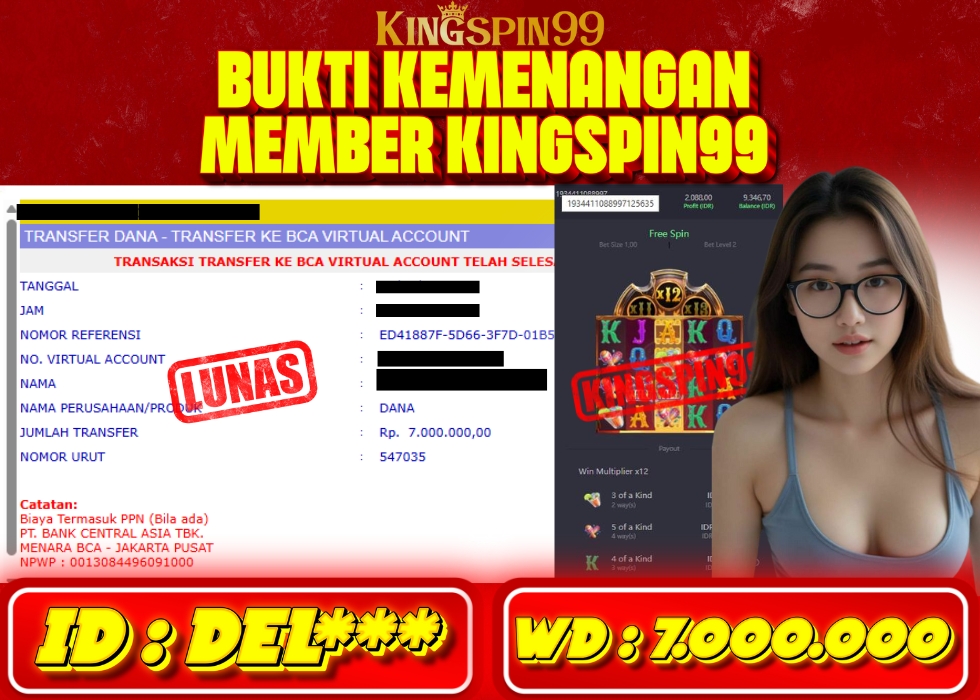 KINGSPIN99 JACKPOT  Rp 7.000.000 - LUNAS!!!