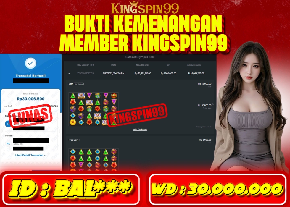 KINGSPIN99 JACKPOT  Rp 30.000.000 - LUNAS!!!