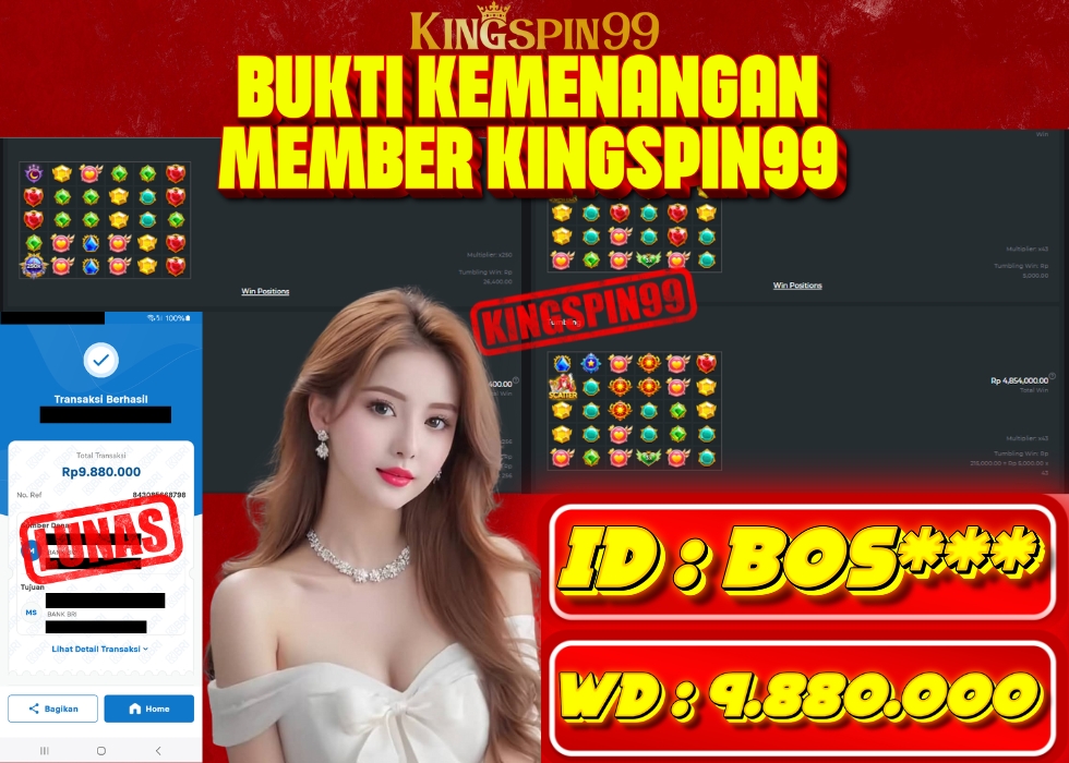 KINGSPIN99 JACKPOT  Rp 9.880.000 - LUNAS!!!