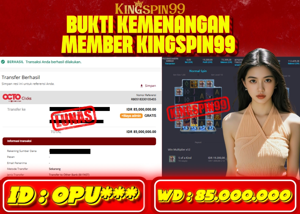 KINGSPIN99 JACKPOT  Rp 85.000.000 - LUNAS!!!