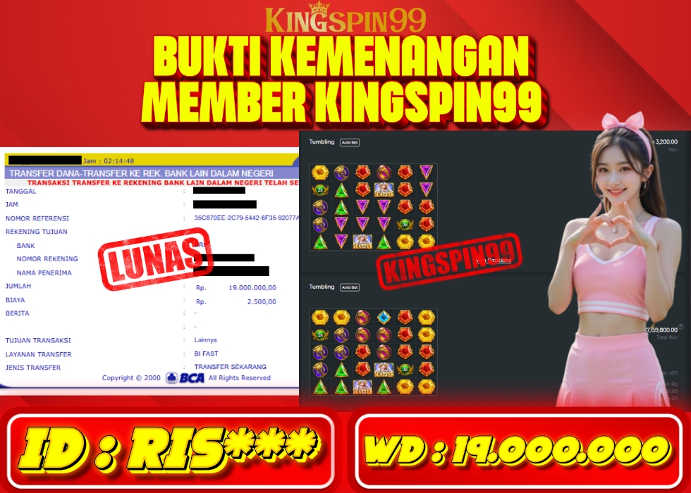 KINGSPIN99 JACKPOT  Rp 19.000.000 - LUNAS!!!