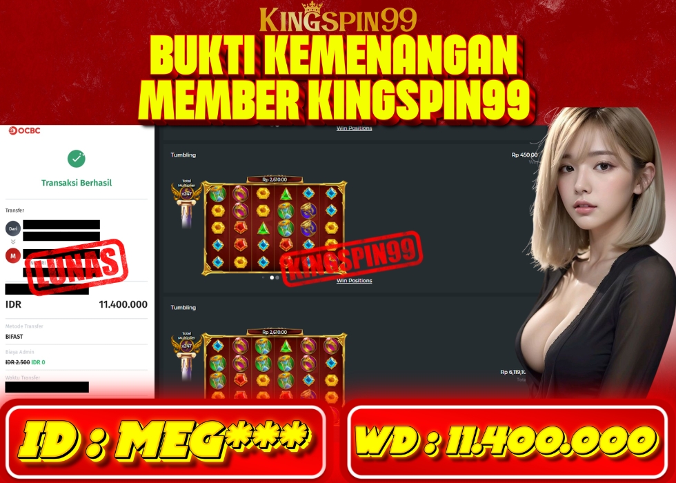 KINGSPIN99 JACKPOT  Rp 11.400.000 - LUNAS!!!