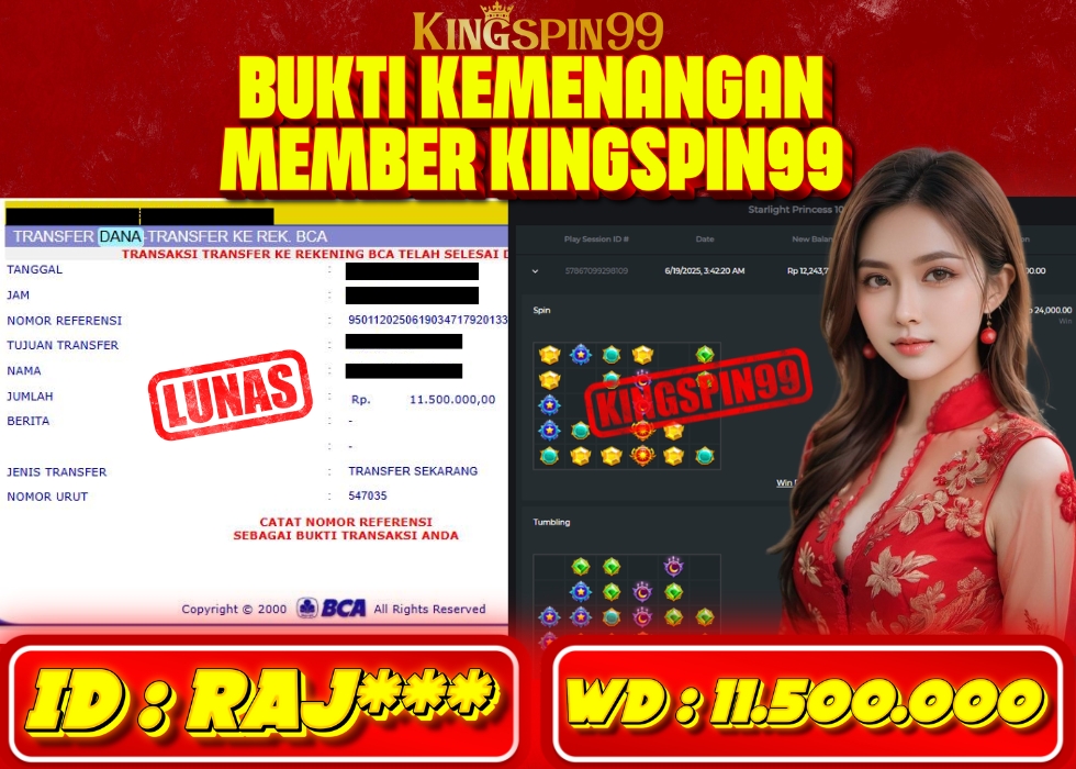 KINGSPIN99 JACKPOT  Rp 11.500.000 - LUNAS!!!