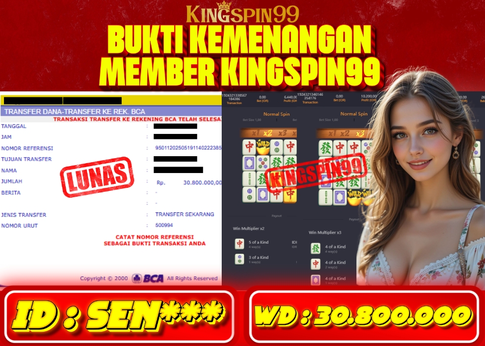 KINGSPIN99 JACKPOT  Rp 30.800.000 - LUNAS!!!