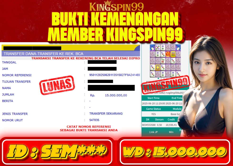 KINGSPIN99 JACKPOT  Rp 15.000.000 - LUNAS!!!