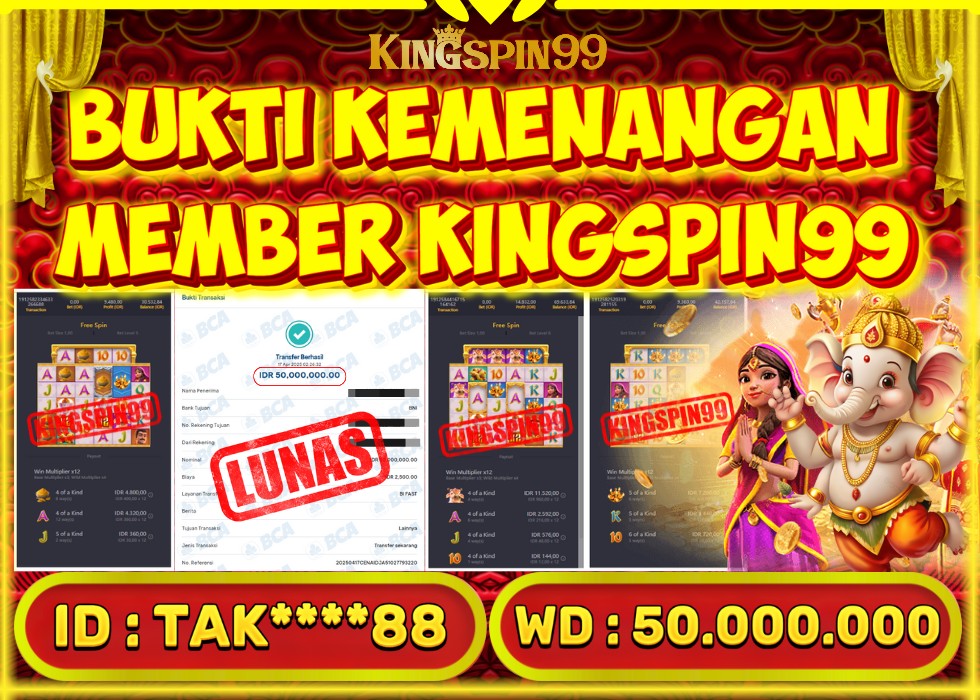 KINGSPIN99 JACKPOT  Rp 50.000.000 - LUNAS!!!