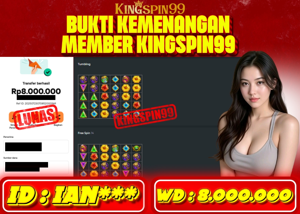 KINGSPIN99 JACKPOT  Rp 8.000.000 - LUNAS!!!