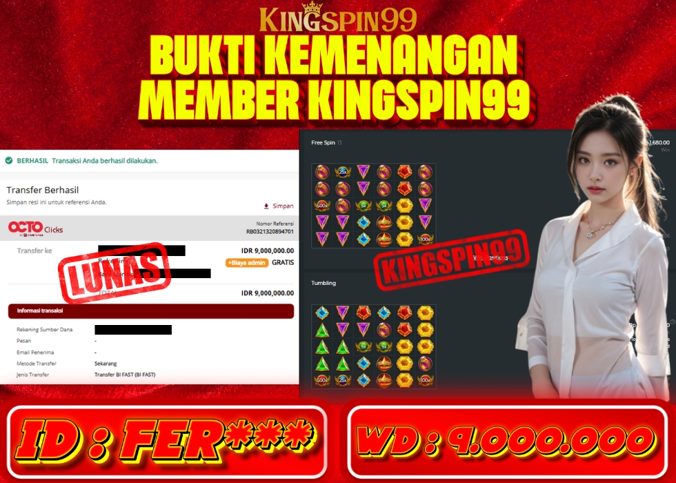 KINGSPIN99 JACKPOT  Rp 9.000.000 - LUNAS!!!