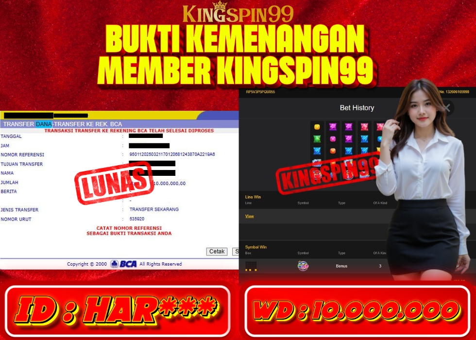 KINGSPIN99 JACKPOT  Rp 10.000.000 - LUNAS!!!