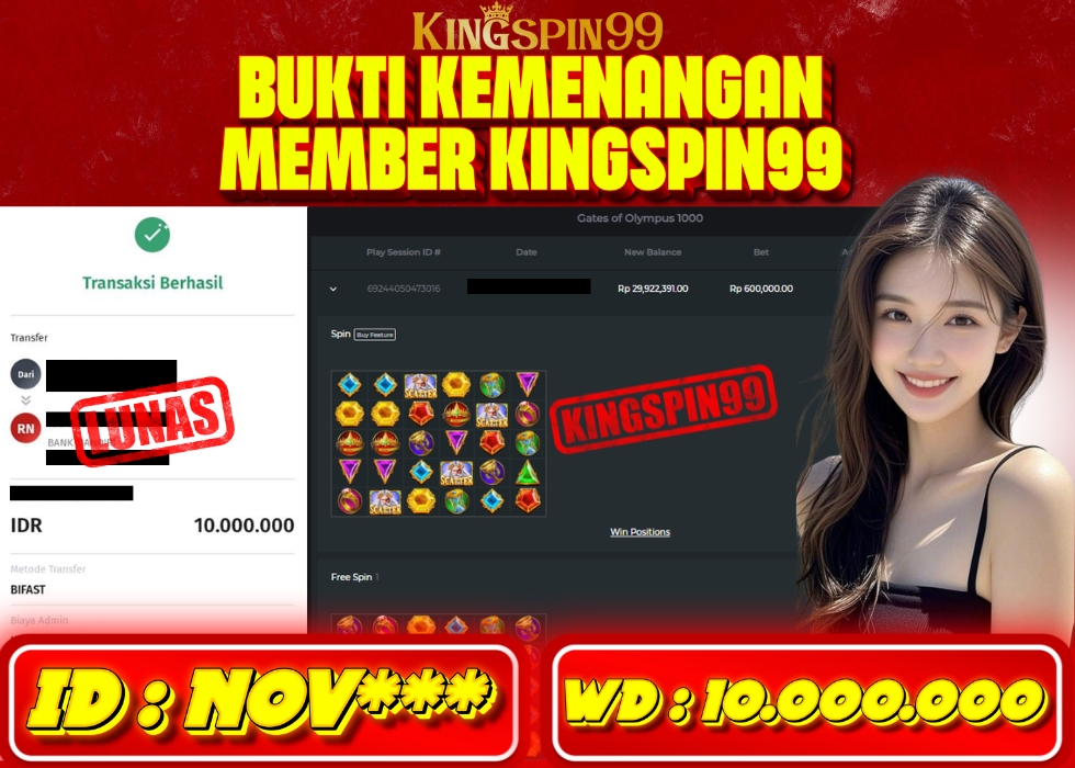 KINGSPIN99 JACKPOT  Rp 10.000.000 - LUNAS!!!