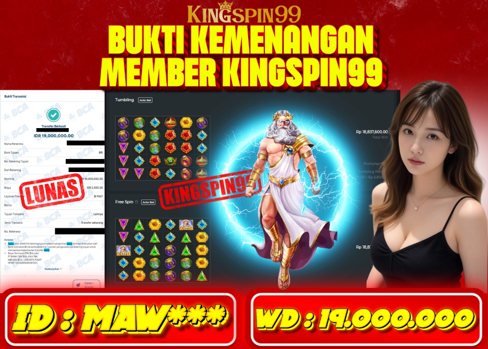 KINGSPIN99 JACKPOT  Rp 19.000.000 - LUNAS!!!