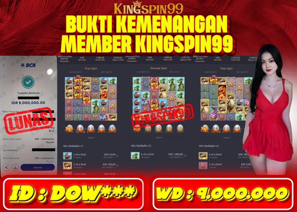 KINGSPIN99 JACKPOT  Rp 9.000.000 - LUNAS!!!