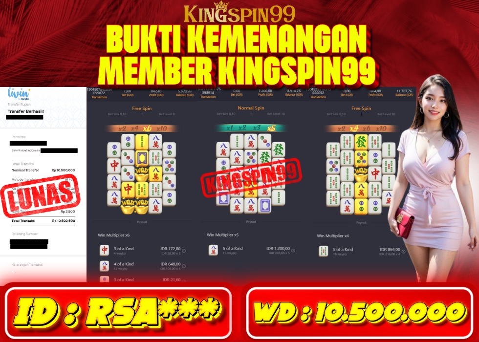 KINGSPIN99 JACKPOT  Rp 10.500.000 - LUNAS!!!