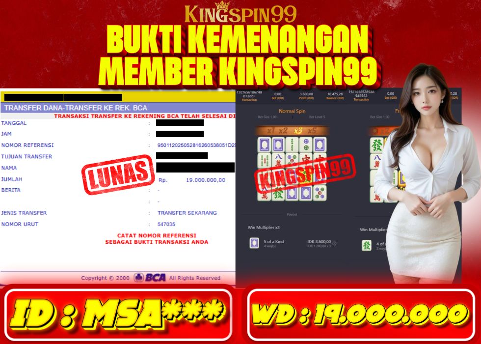 KINGSPIN99 JACKPOT  Rp 19.000.000 - LUNAS!!!