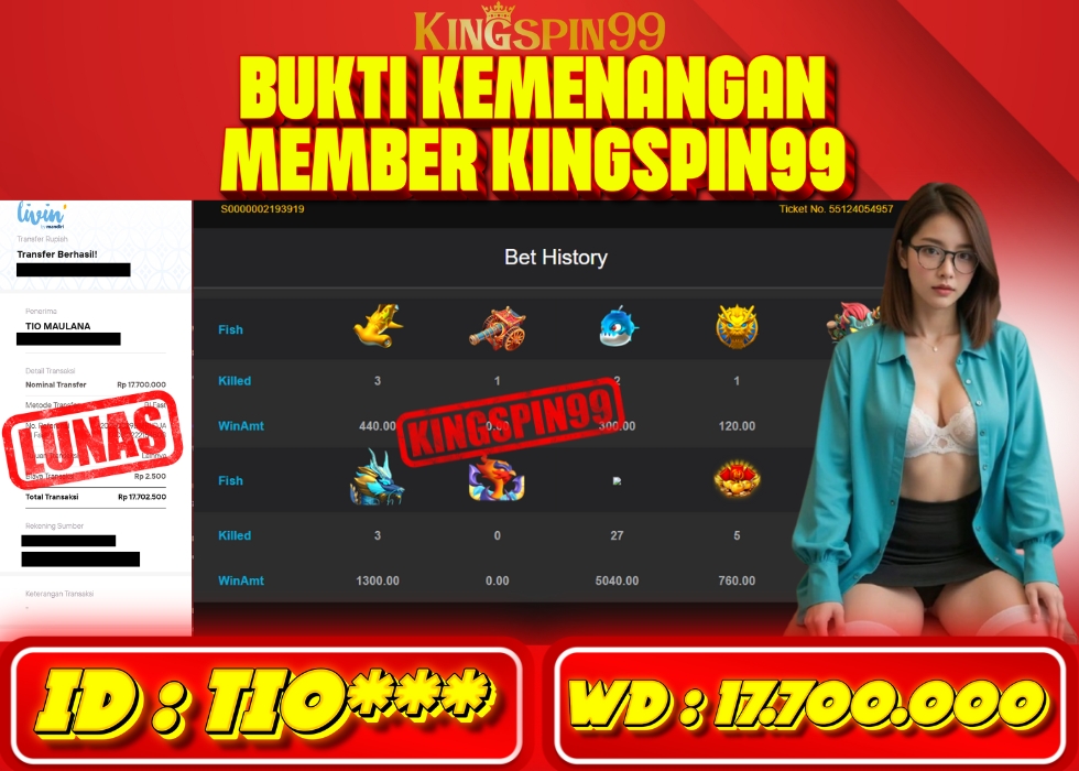 KINGSPIN99 JACKPOT  Rp 17.700.000 - LUNAS!!!
