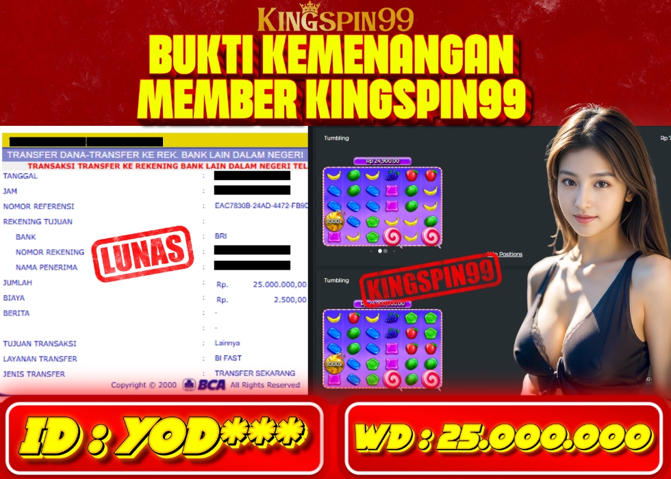 KINGSPIN99 JACKPOT  Rp 25.000.000 - LUNAS!!!
