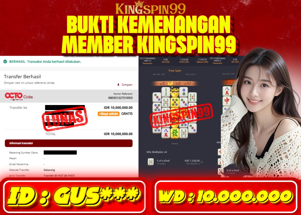 KINGSPIN99 JACKPOT  Rp 10.000.000 - LUNAS!!!