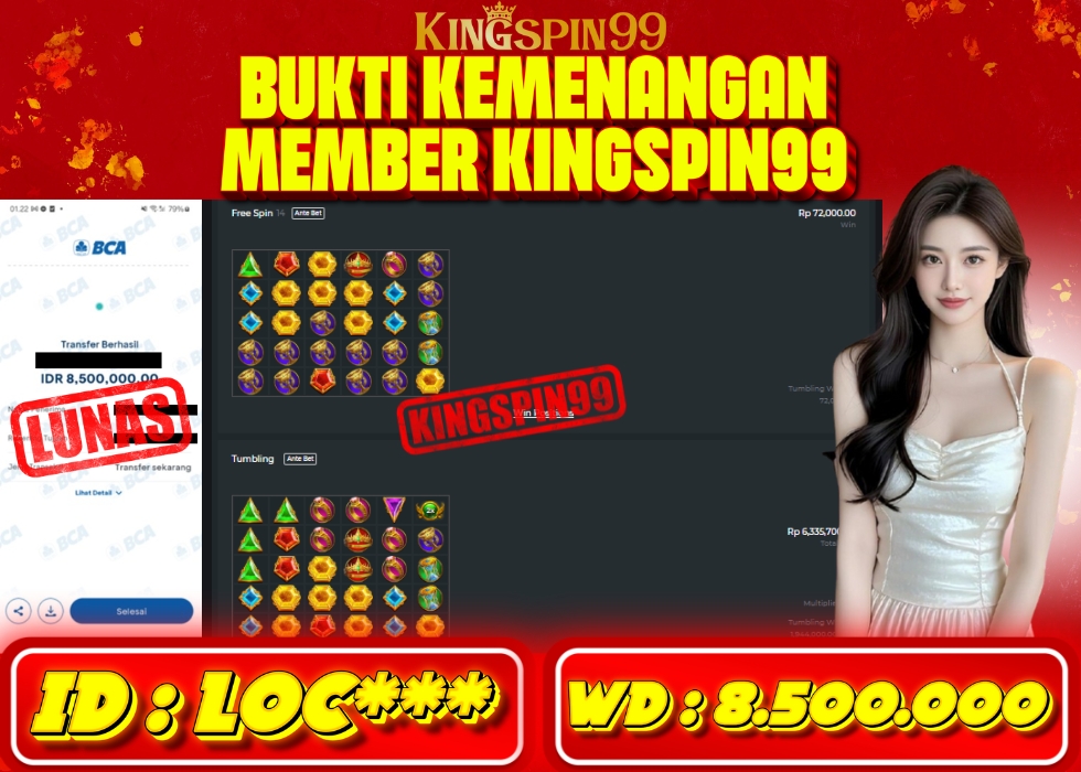 KINGSPIN99 JACKPOT  Rp 8.500.000 - LUNAS!!!