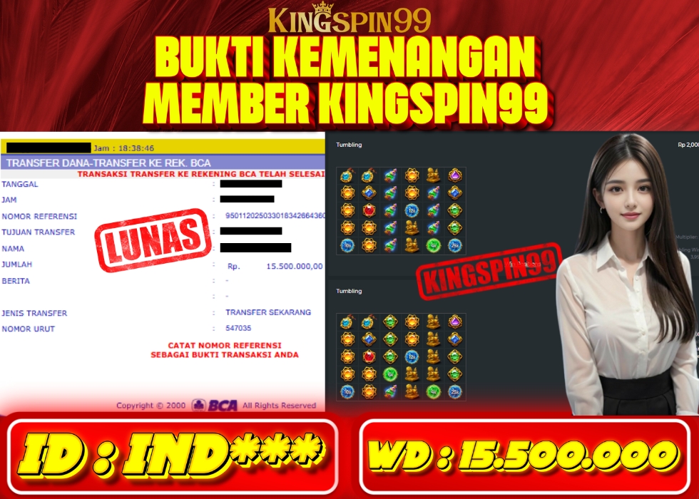 KINGSPIN99 JACKPOT  Rp 15.500.000 - LUNAS!!!