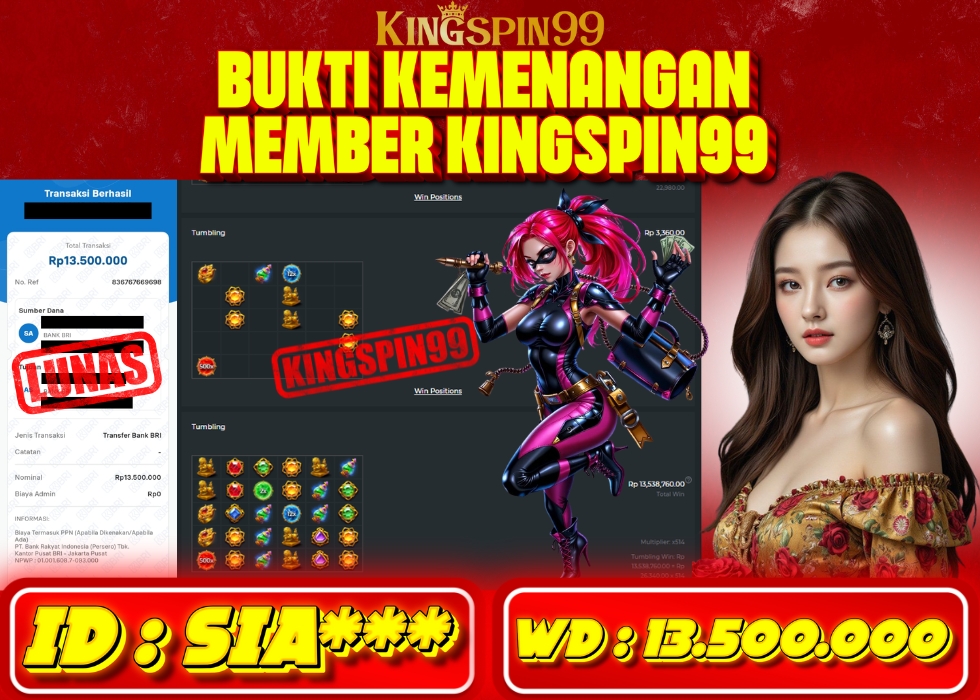 KINGSPIN99 JACKPOT  Rp 13.500.000 - LUNAS!!!