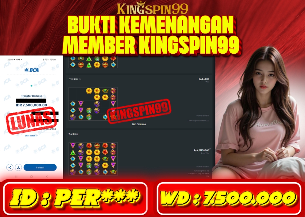 KINGSPIN99 JACKPOT  Rp 7.500.000 - LUNAS!!!