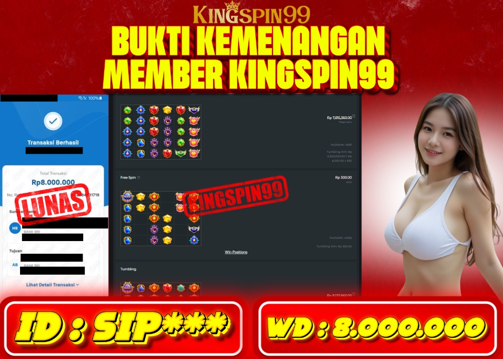 KINGSPIN99 JACKPOT  Rp 8.000.000 - LUNAS!!!