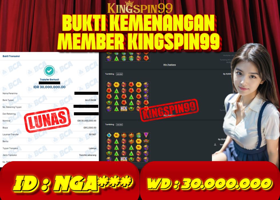 KINGSPIN99 JACKPOT  Rp 30.000.000 - LUNAS!!!