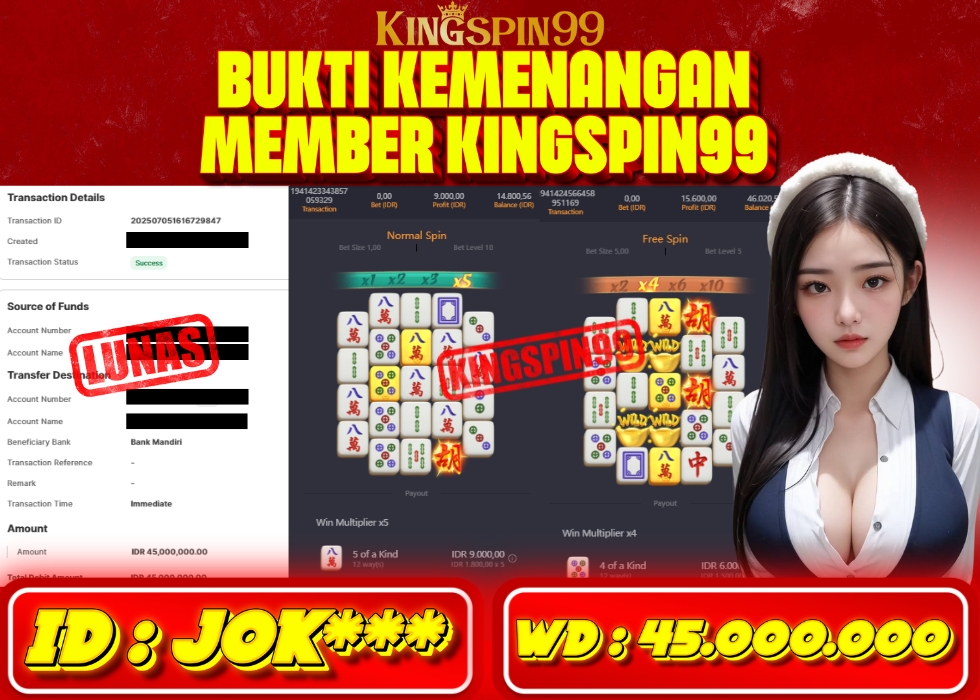 KINGSPIN99 JACKPOT  Rp 45.000.000 - LUNAS!!!