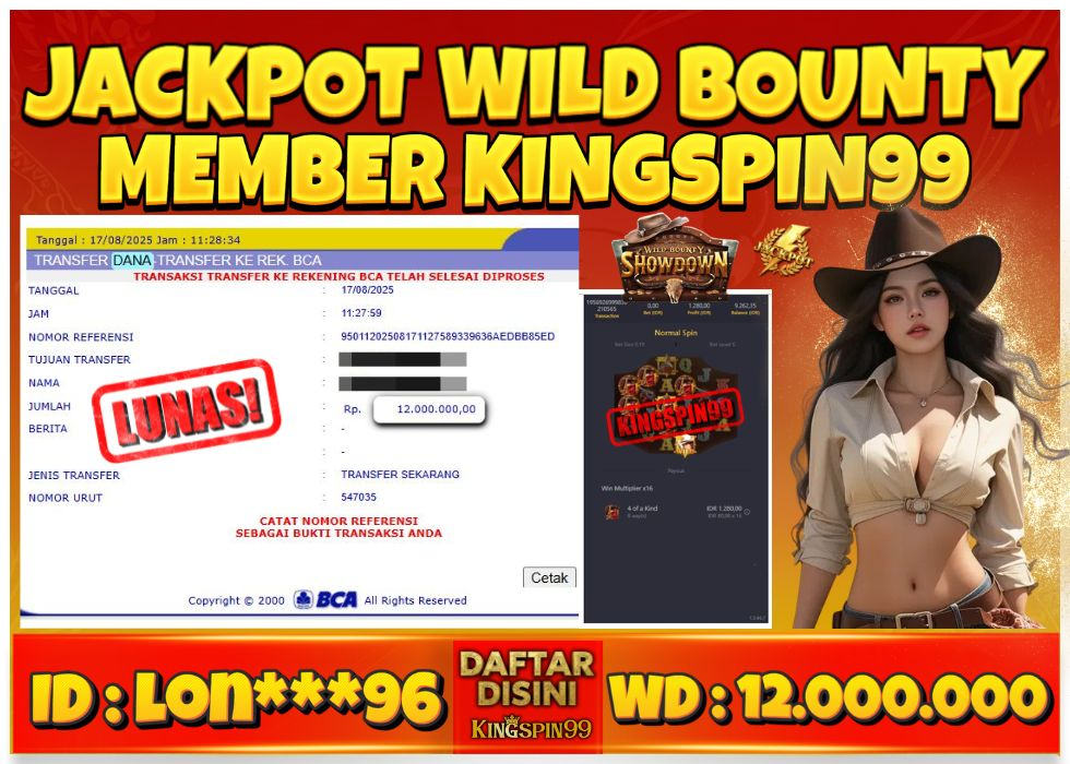 KINGSPIN99 SITUS JUDI GACOR WILD BOUNTY TERBAIK 2025 Rp 12.000.000 - LUNAS!!!