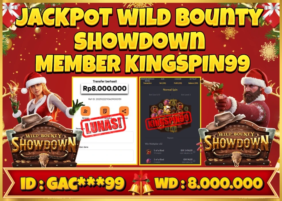 KINGSPIN99 JACKPOT WILD BOUNTY SHOWDOWN ! Rp 8.000.000 - LUNAS!!!