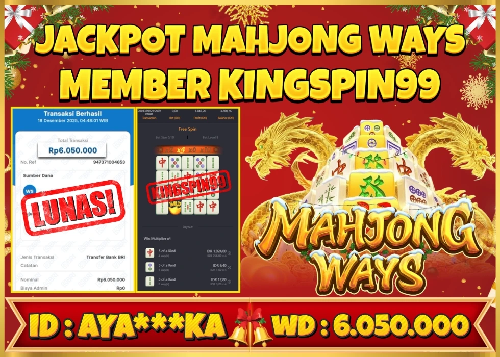 KINGSPIN99 JACKPOT MAHJONG WAYS! Rp 6.050.000 - LUNAS!!!