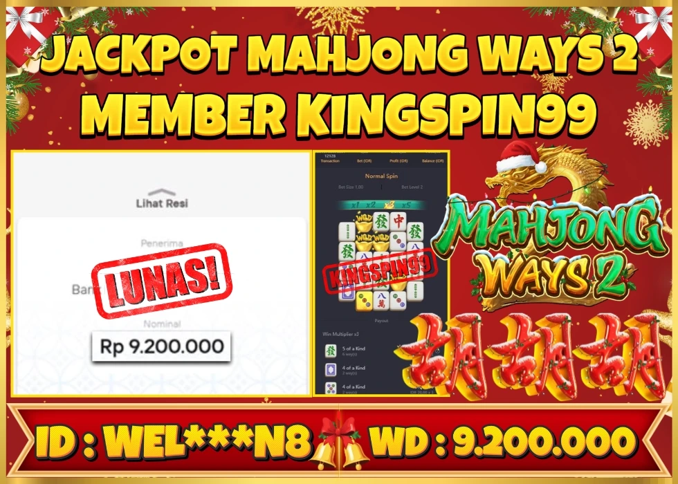 KINGSPIN99 JACKPOT MAHJONG WAYS 2! Rp 9.200.000 - LUNAS!!!