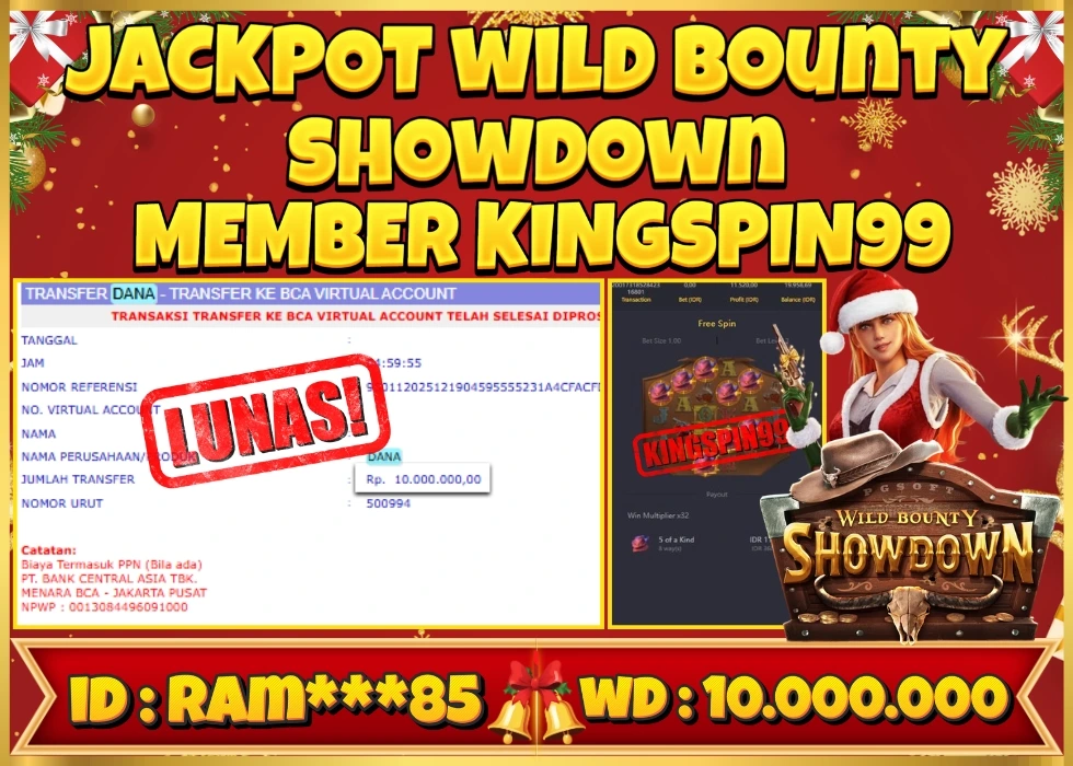 KINGSPIN99 JACKPOT WILD BPUNTY SHOWDOWN! Rp 10.000.000 - LUNAS!!!