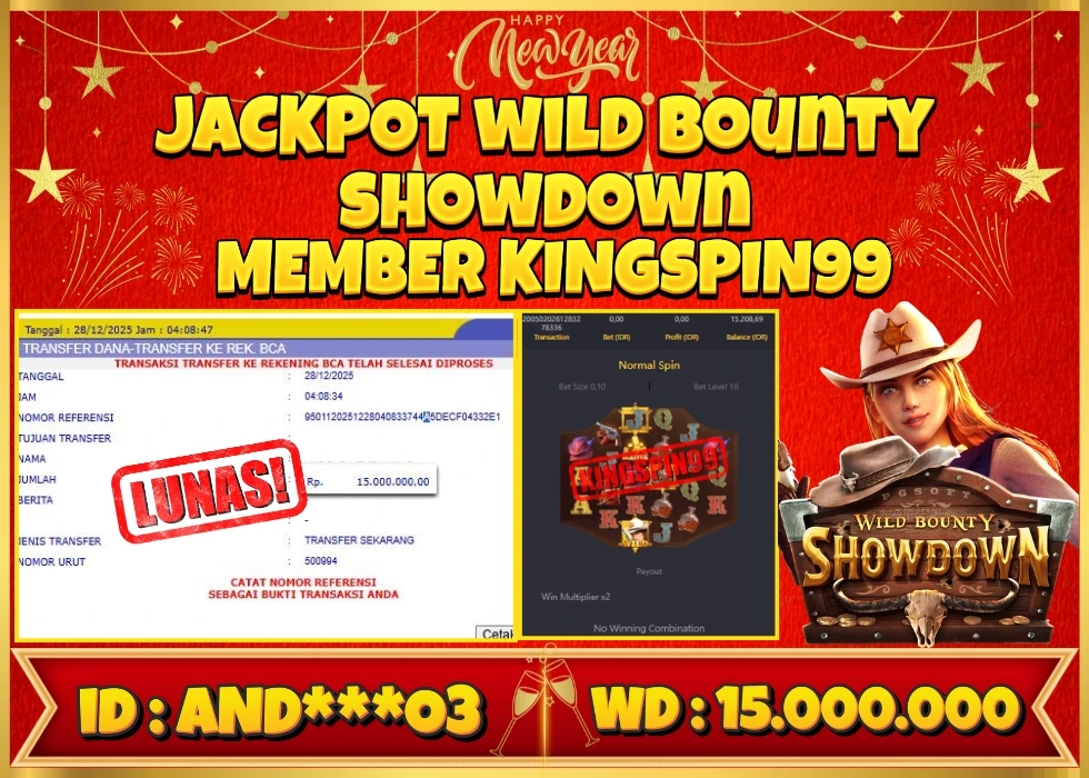 KINGSPIN99 JACKPOT WILD BOUNTY SHOWDOWN ! Rp 15.000.000 - LUNAS!!!