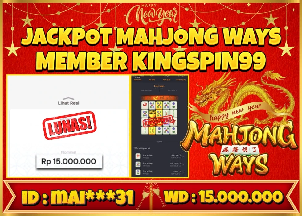 KINGSPIN99 JACKPOT MAHJONG WAYS ! Rp 15.000.000 - LUNAS!!!