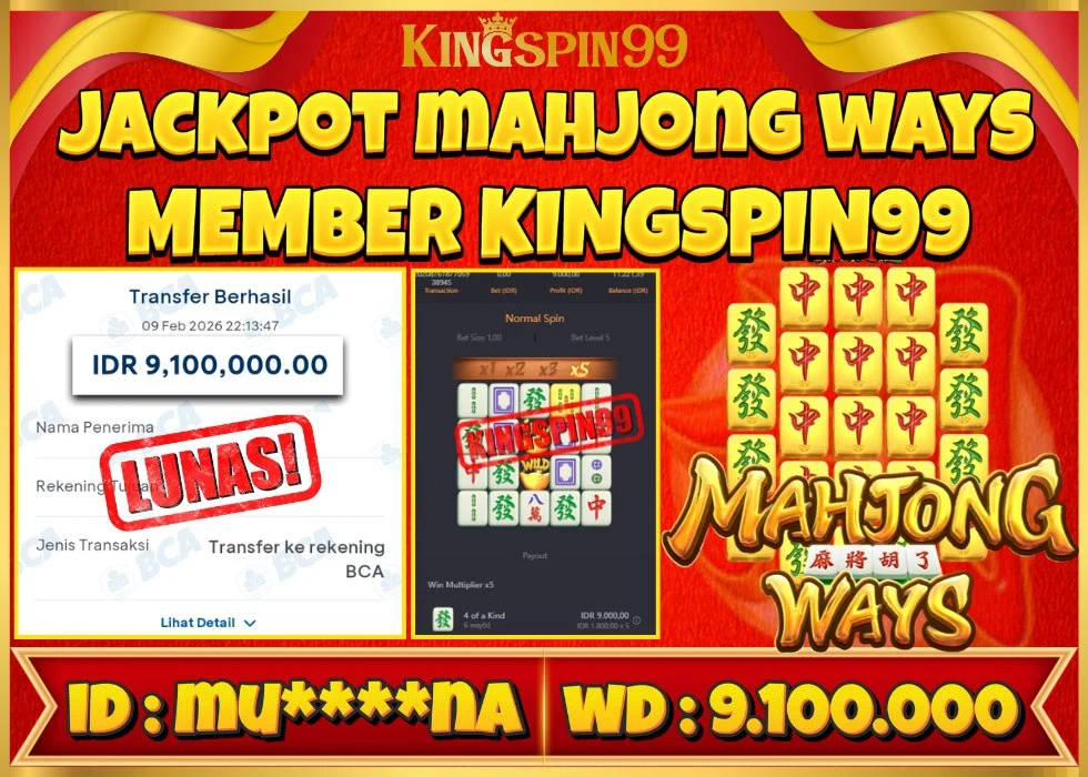 KINGSPIN99 JACKPOT MAHJONG WAYS ! Rp 9.100.000 - LUNAS!!!