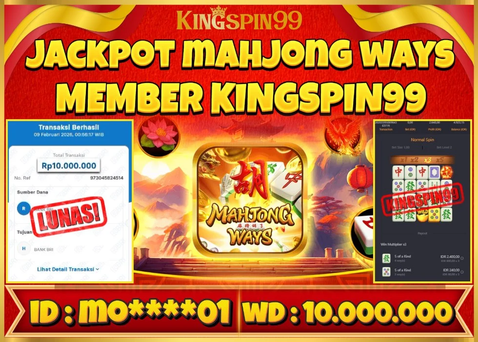KINGSPIN99 JACKPOT MAHJONG WAYS ! Rp 10.000.000 - LUNAS!!!