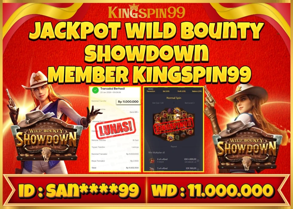 KINGSPIN99 JACKPOT WILD BOUNTY SHOWDOWN ! Rp 11.000.000 - LUNAS!!!