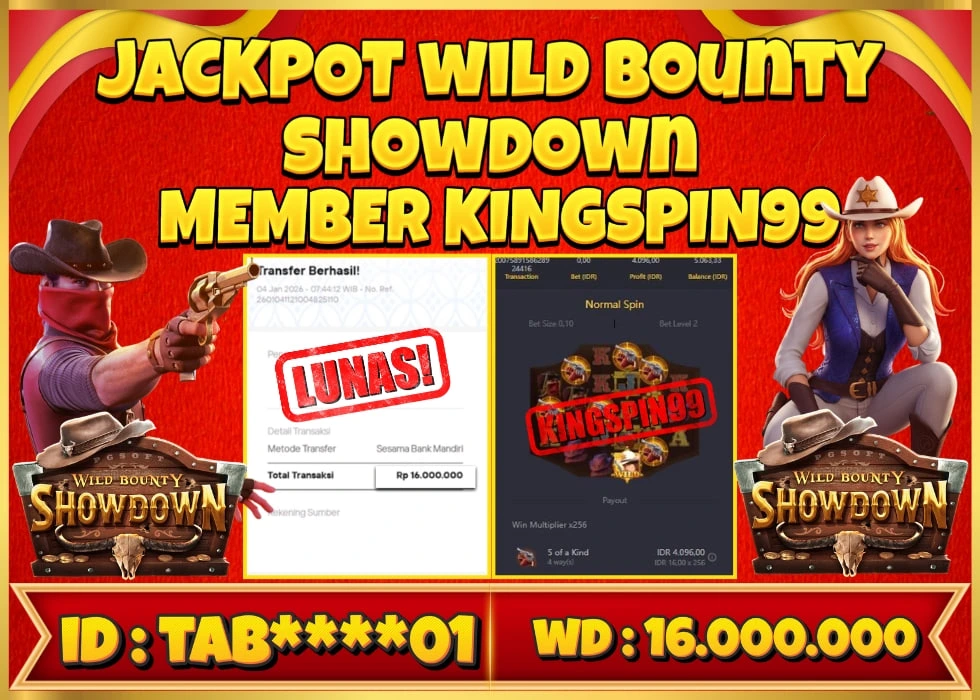 KINGSPIN99 JACKPOT WILD BOUNTY SHOWDOWN ! Rp 16.000.000 - LUNAS!!!