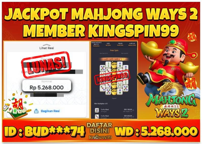 KINGSPIN99 JACKPOT GAME JUDI PGSOFT MAHJONG WAYS 2 2025! Rp 5.268.000 - LUNAS!!!